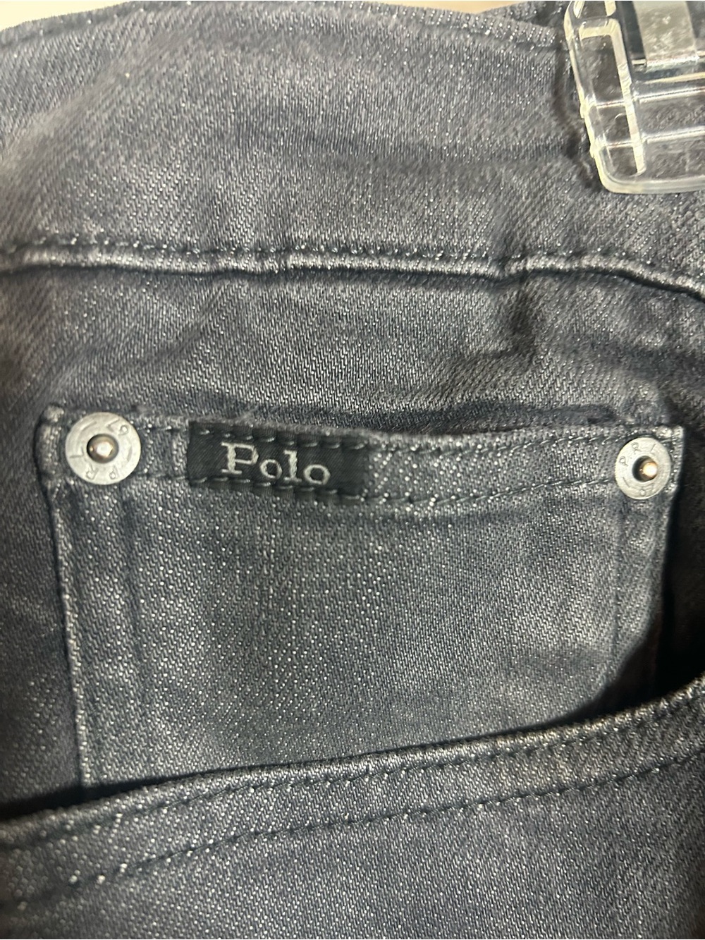 Ralph Lauren Polo Men’s Slim Jeans in Charcoal faded Black, 36x29
